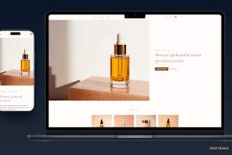 create a modern website design with SEO and mobile responsive