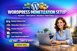setup wordpress payments, memberships, donations and paid listings website