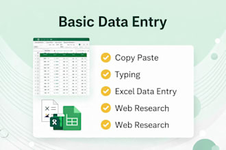 do data entry, copy paste and typing work