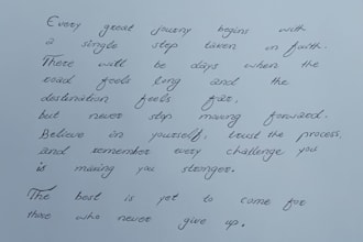 write a beautifulhandwritten letter or note for you