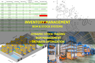 design an automated inventory and bom system
