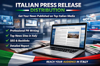 handle professional italian PR writing and news distribution