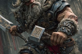 draw detailed warhammer illustration, paint warhammer
