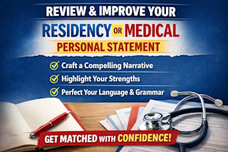 review and improve your residency or medical personal statement