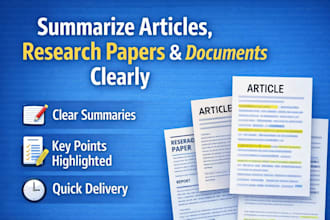 summarize any article, research paper, or report