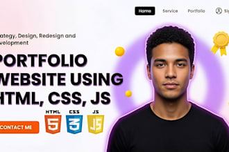 create a modern responsive portfolio website for personal brand or freelancers