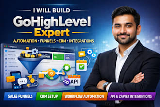 setup gohighlevel CRM, workflows, pipelines and automation
