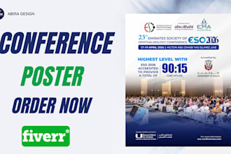 design professional conference poster, flyer event ads