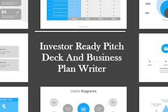 prepare an investor ready pitch deck and business plan