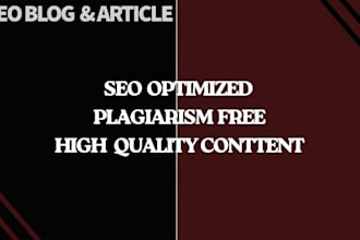 write SEO blogs and articles