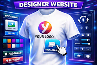 create custom t shirt designer ecommerce website