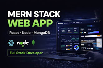 build modern mern stack website, senior react full stack developer