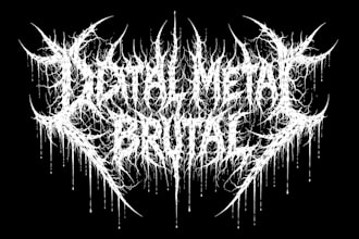 make atmospheric post rock metal logo for your band