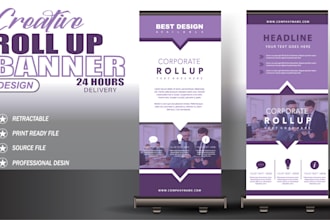 design roll up, retractable, pull up banner design