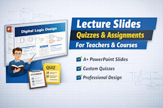create lecture slides and quizzes for electrical engineering courses