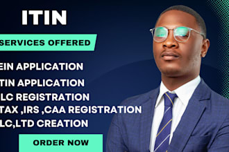 get your ein or itin and complete irs business registration