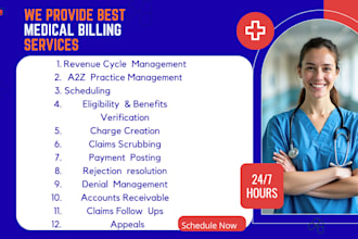 do medical billing, posting, denial solution, credentialing, clinics, telehealth