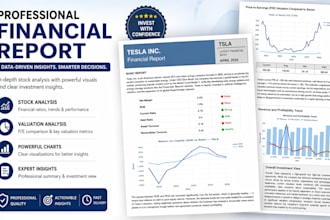 create a professional financial analysis report for any stock