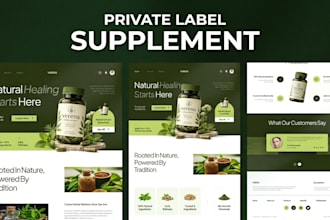 build private label supplement shopify store peptide website nutraceutical store