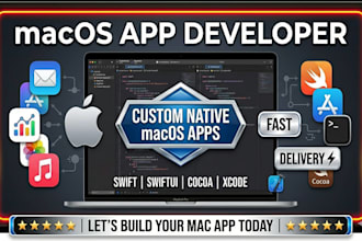 develop professional macos desktop app using swift, swiftui, cocoa and xcode