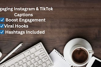 write engaging instagram and tiktok captions that boosts engagements