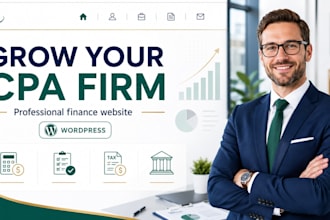 design CPA website accounting bookkeeping tax finance wordpress website meta ads