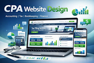 design CPA website accounting bookkeeping tax finance wordpress