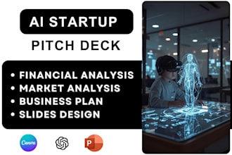 design investor ready ai startup pitch deck saas presentation design