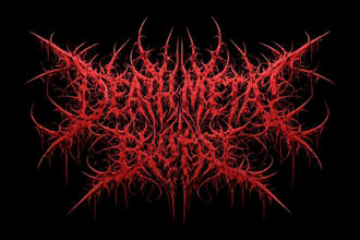 make  raw power violence metal logo for your band