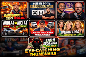 design eye catching youtube thumbnail design in cta r 24hr