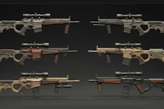 create detailed 3d weapon models for games, renders, and printing uses