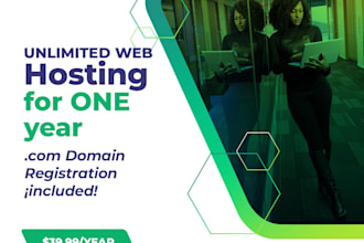 activate unlimited cpanel hosting for 1 year with domain, seo and ai included