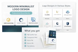 modern minimalist logo design for your brand