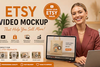 create etsy video mockup for print on demand or digital products etsy shop