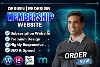 design wordpress membership website, subscription, pricing, memberpress website