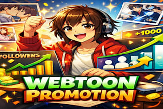 do organic webtoon promotion, manga comic tapas wattpad marketing