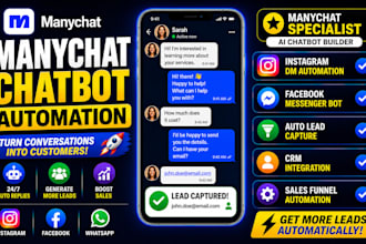 build manychat chatbot automation for lead conversion