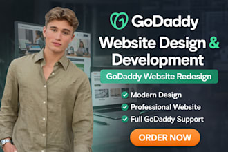do godaddy website design, website development godaddy, godaddy website redesign