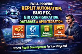 do replit automation, replit bug fixes, replit database, replit API integration