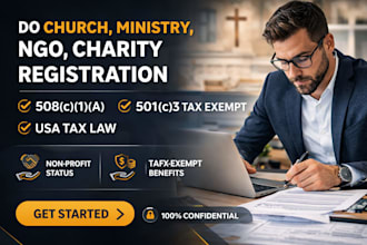 do church ministry ngo charity registration 508c1a 501c3 tax exempt usa tax law