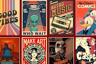 design retro or vintage flyer or poster