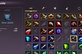 design custom game assets, skill icons, item icons, and game UI for video games