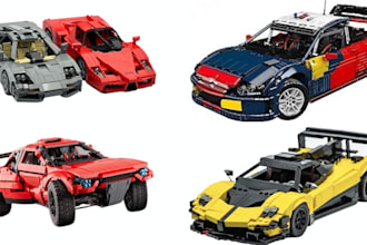 model 3d lego moc cars,toys, houses and bikes with premium building instructions