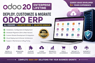 be your expert odoo erp developer for customization, migration, and deployment