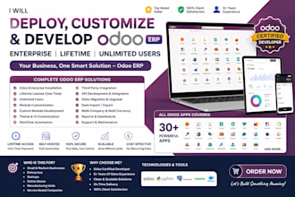 deploy, customize and develop odoo erp enterprise lifetime