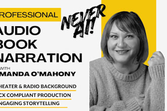 record an acx compliant audio book or voice over narration