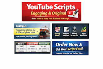 write engaging high retention youtube scripts for stories, facts, history