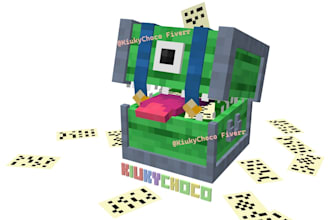 creez un modele 3d blockbench pour votre serveur minecraft
