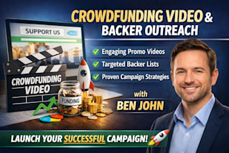 create crowdfunding promo video and backer outreach list