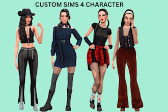 create custom sims 4 character with cc outfits, mods, realistic styling